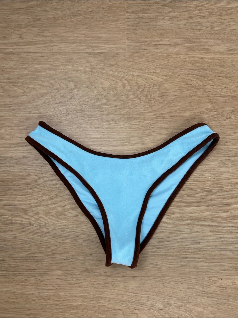 Frankies Bikinis Katarina Terry Cheeky Bikini Bottom in Dolphin L